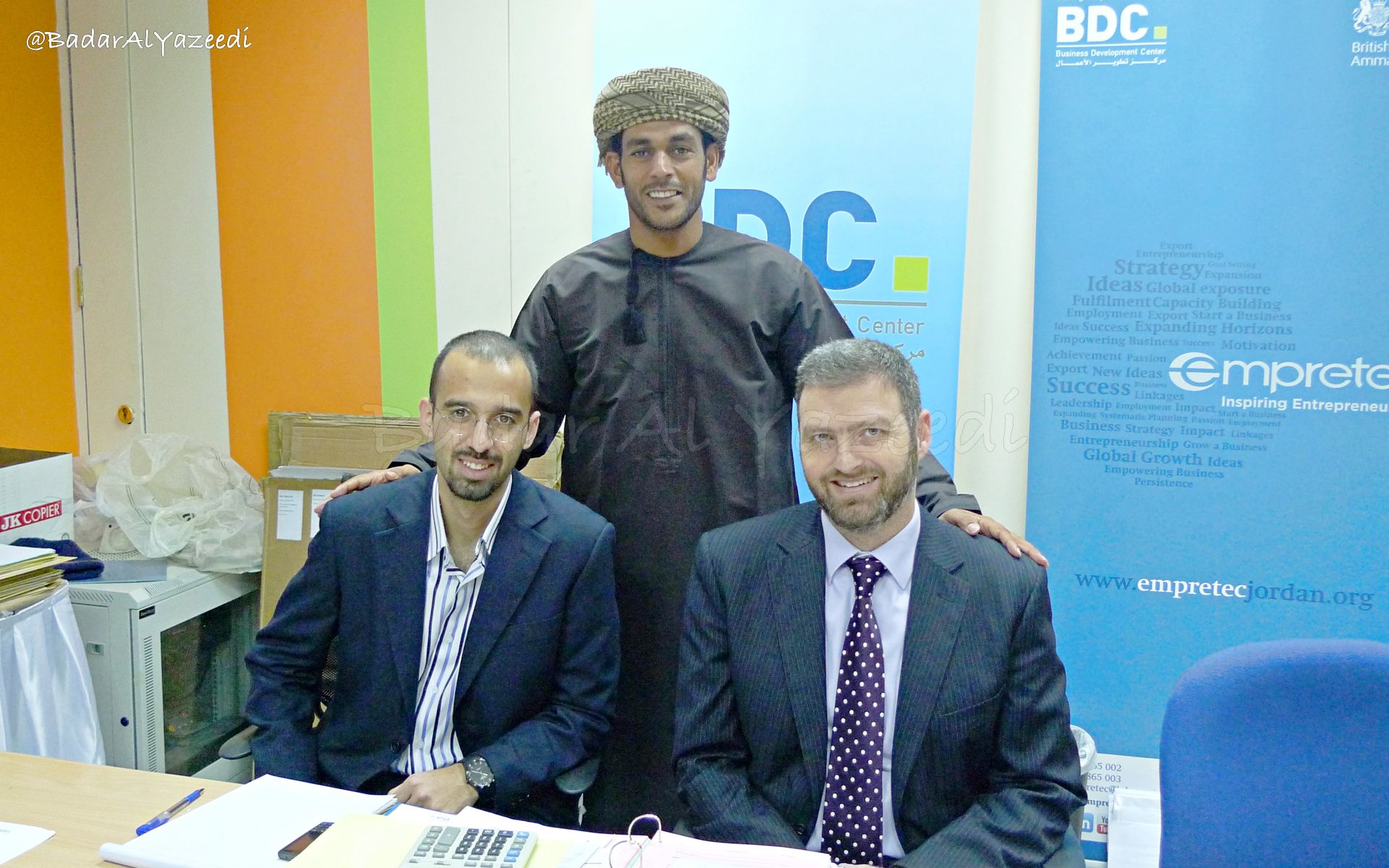 Badar AL Yazeedi with BDC staff Jordan Amman